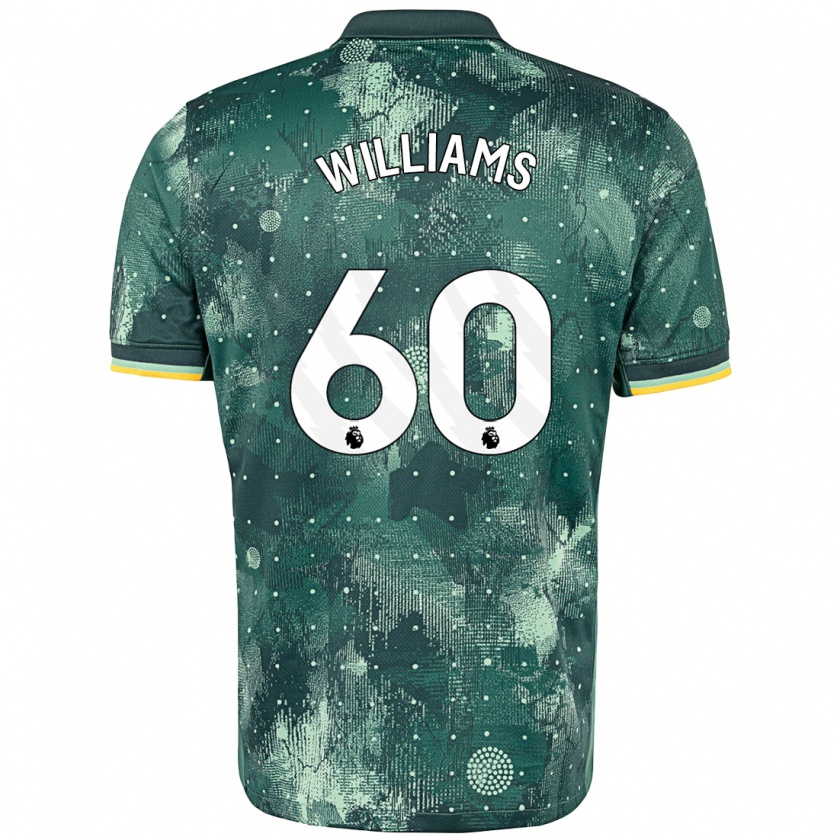 Kandiny Gyermek Jaden Williams #60 Menta Zöld Harmadik Számú Jersey 2024/25 Mez Póló Ing