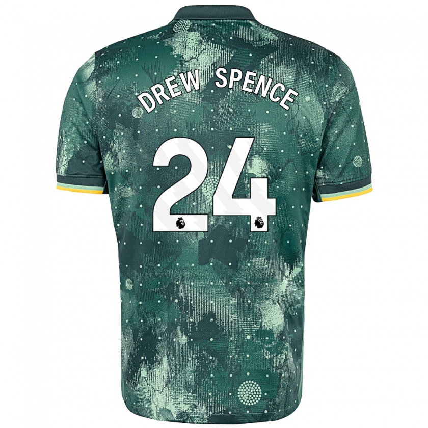 Kandiny Gyermek Drew Spence #24 Menta Zöld Harmadik Számú Jersey 2024/25 Mez Póló Ing