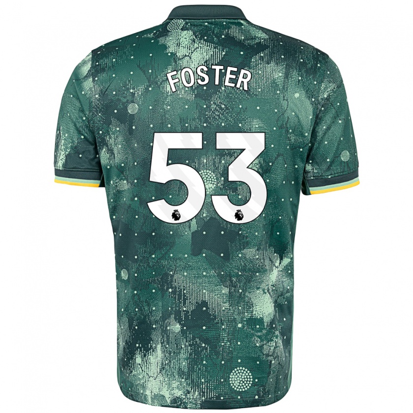 Kandiny Gyermek Brooklyn Lyons-Foster #53 Menta Zöld Harmadik Számú Jersey 2024/25 Mez Póló Ing