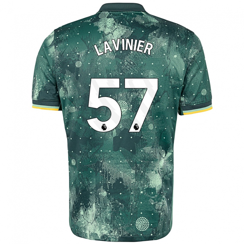 Kandiny Gyermek Marcel Lavinier #57 Menta Zöld Harmadik Számú Jersey 2024/25 Mez Póló Ing