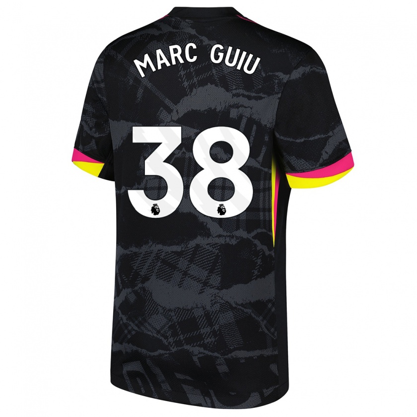 Kandiny Gyermek Marc Guiu #38 Fekete Rózsaszín Harmadik Számú Jersey 2024/25 Mez Póló Ing