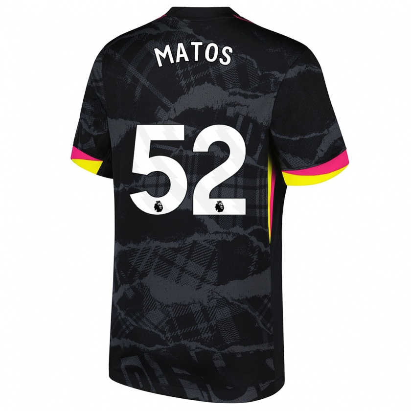 Kandiny Gyermek Alex Matos #52 Fekete Rózsaszín Harmadik Számú Jersey 2024/25 Mez Póló Ing