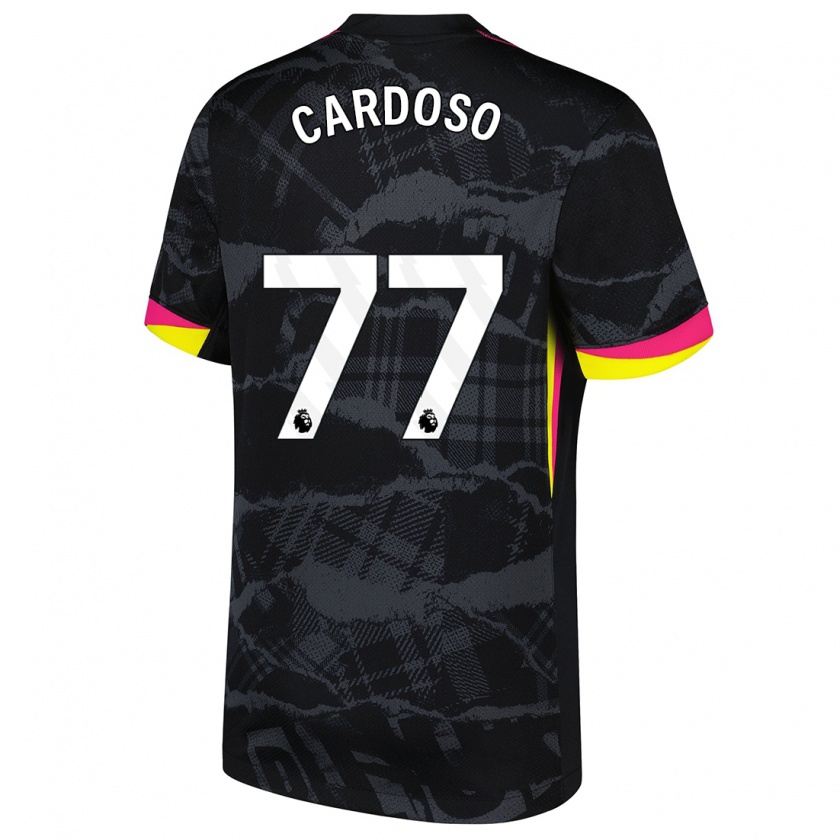 Kandiny Gyermek Leo Cardoso #77 Fekete Rózsaszín Harmadik Számú Jersey 2024/25 Mez Póló Ing