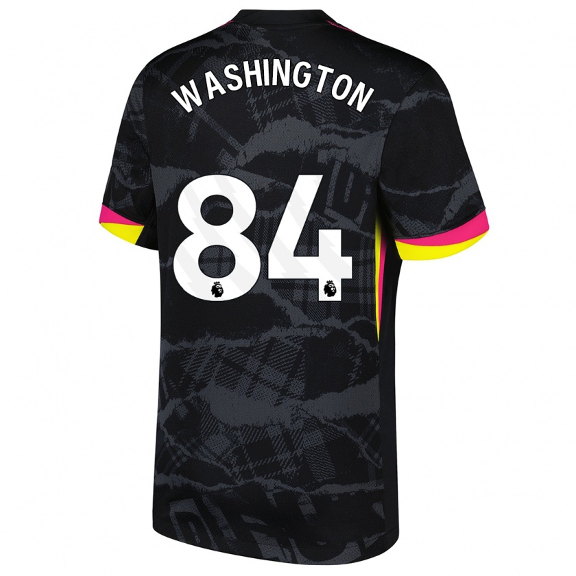 Kandiny Gyermek Marcell Washington #84 Fekete Rózsaszín Harmadik Számú Jersey 2024/25 Mez Póló Ing