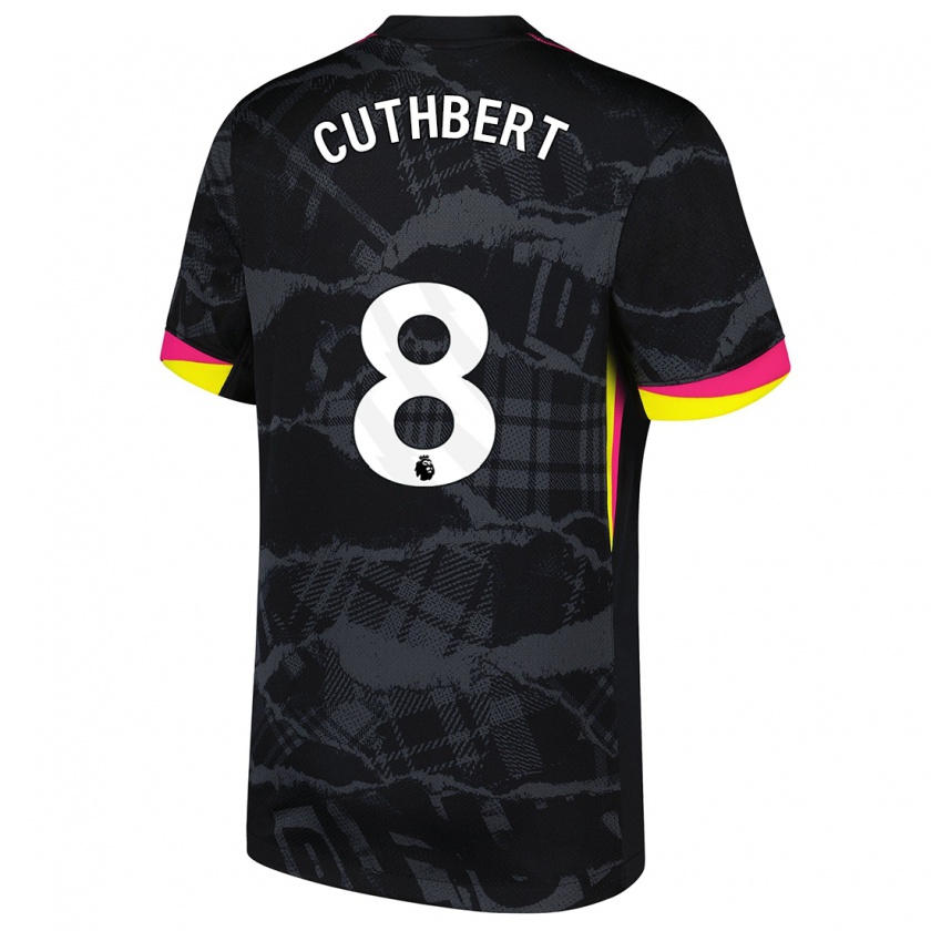 Kandiny Gyermek Erin Cuthbert #8 Fekete Rózsaszín Harmadik Számú Jersey 2024/25 Mez Póló Ing