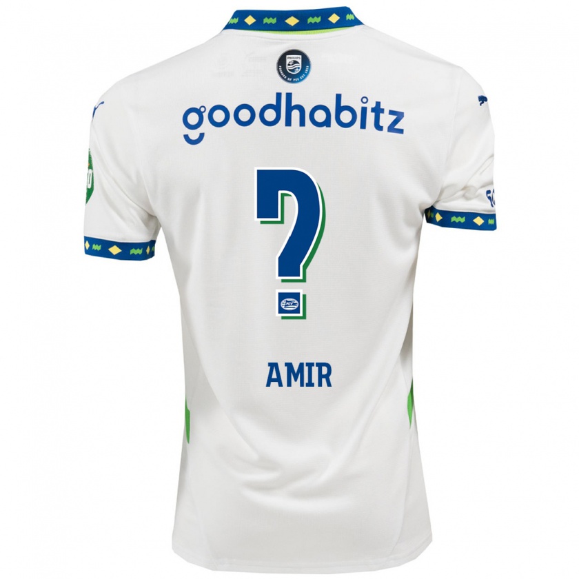 Kandiny Gyermek Amir Al-Anany #0 Fehér Sötétkék Harmadik Számú Jersey 2024/25 Mez Póló Ing