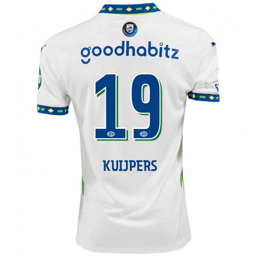 Kandiny Gyermek Jeslynn Kuijpers #19 Fehér Sötétkék Harmadik Számú Jersey 2024/25 Mez Póló Ing