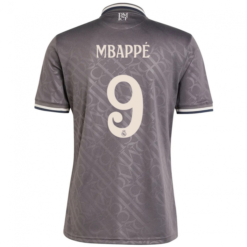 Kandiny Gyermek Kylian Mbappé #9 Faszén Harmadik Számú Jersey 2024/25 Mez Póló Ing