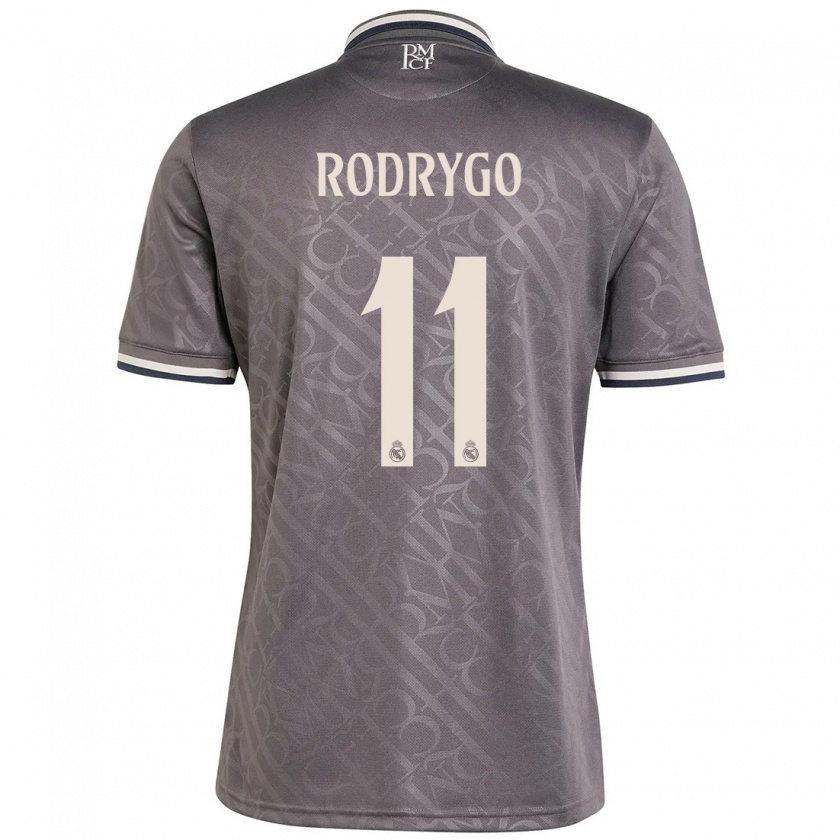 Kandiny Gyermek Rodrygo #11 Faszén Harmadik Számú Jersey 2024/25 Mez Póló Ing