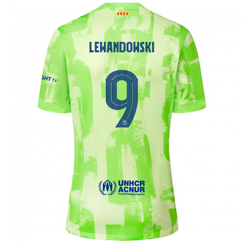 Kandiny Gyermek Robert Lewandowski #9 Mész Harmadik Számú Jersey 2024/25 Mez Póló Ing