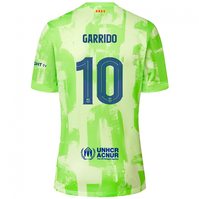 Kandiny Gyermek Aleix Garrido #10 Mész Harmadik Számú Jersey 2024/25 Mez Póló Ing