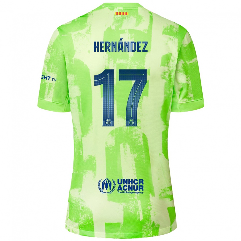 Kandiny Gyermek Juan Hernández #17 Mész Harmadik Számú Jersey 2024/25 Mez Póló Ing