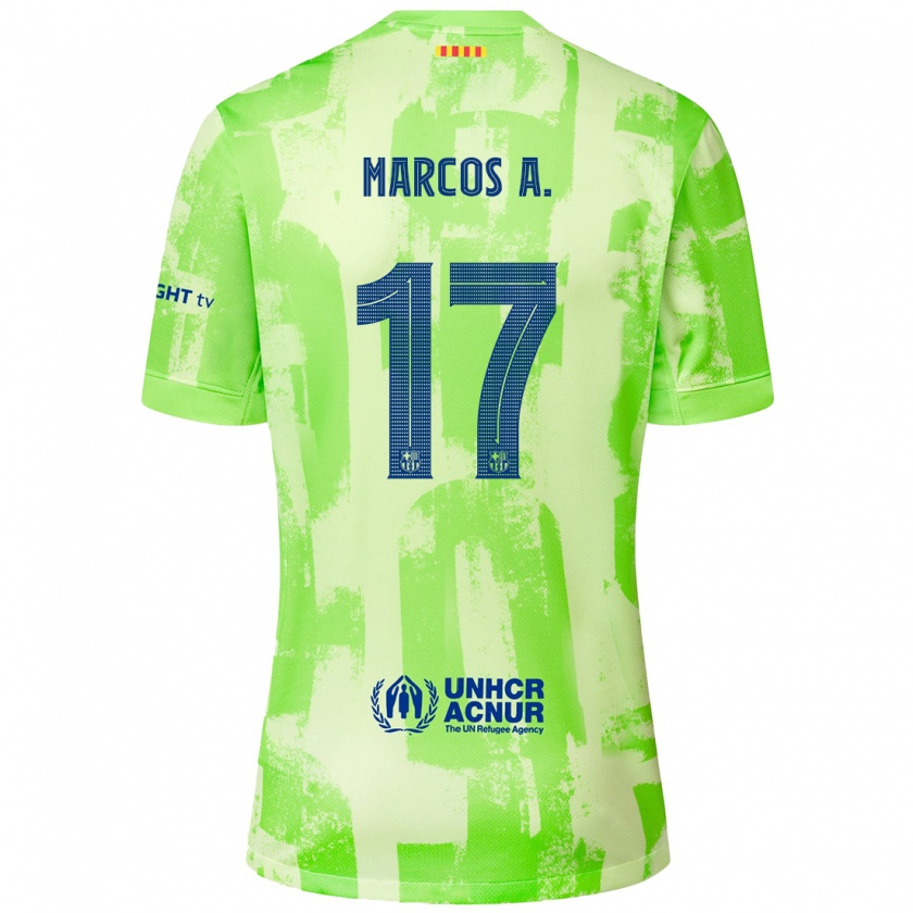 Kandiny Gyermek Marcos Alonso #17 Mész Harmadik Számú Jersey 2024/25 Mez Póló Ing