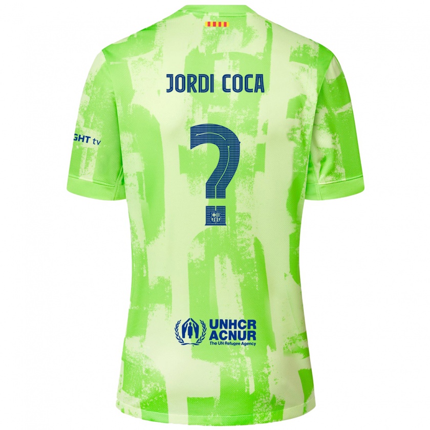 Kandiny Gyermek Jordi Coca #0 Mész Harmadik Számú Jersey 2024/25 Mez Póló Ing