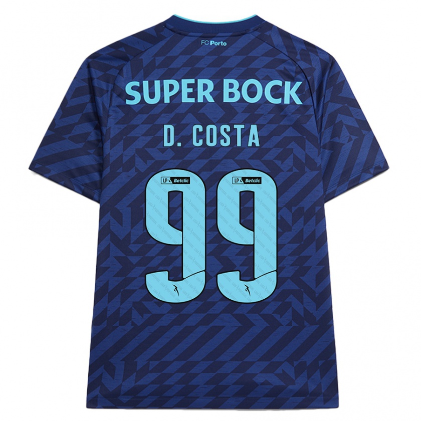 Kandiny Gyermek Diogo Costa #99 Sötétkék Harmadik Számú Jersey 2024/25 Mez Póló Ing