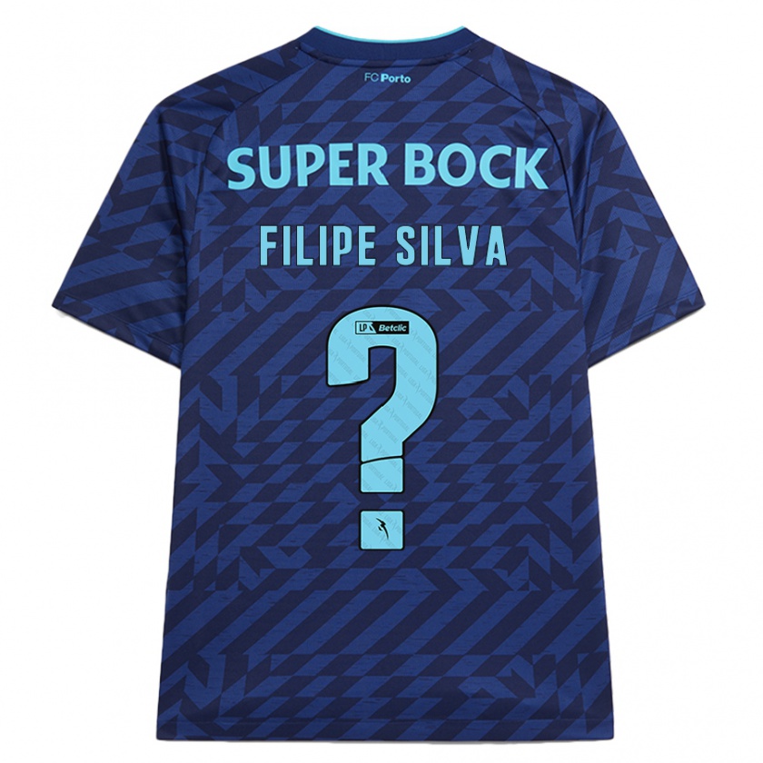 Kandiny Gyermek Filipe Silva #0 Sötétkék Harmadik Számú Jersey 2024/25 Mez Póló Ing