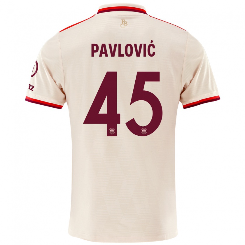 Kandiny Gyermek Aleksandar Pavlovic #45 Vászon Harmadik Számú Jersey 2024/25 Mez Póló Ing