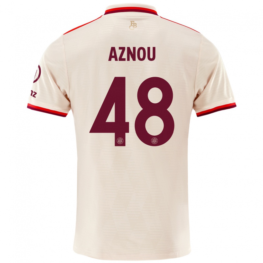 Kandiny Gyermek Adam Aznou #48 Vászon Harmadik Számú Jersey 2024/25 Mez Póló Ing