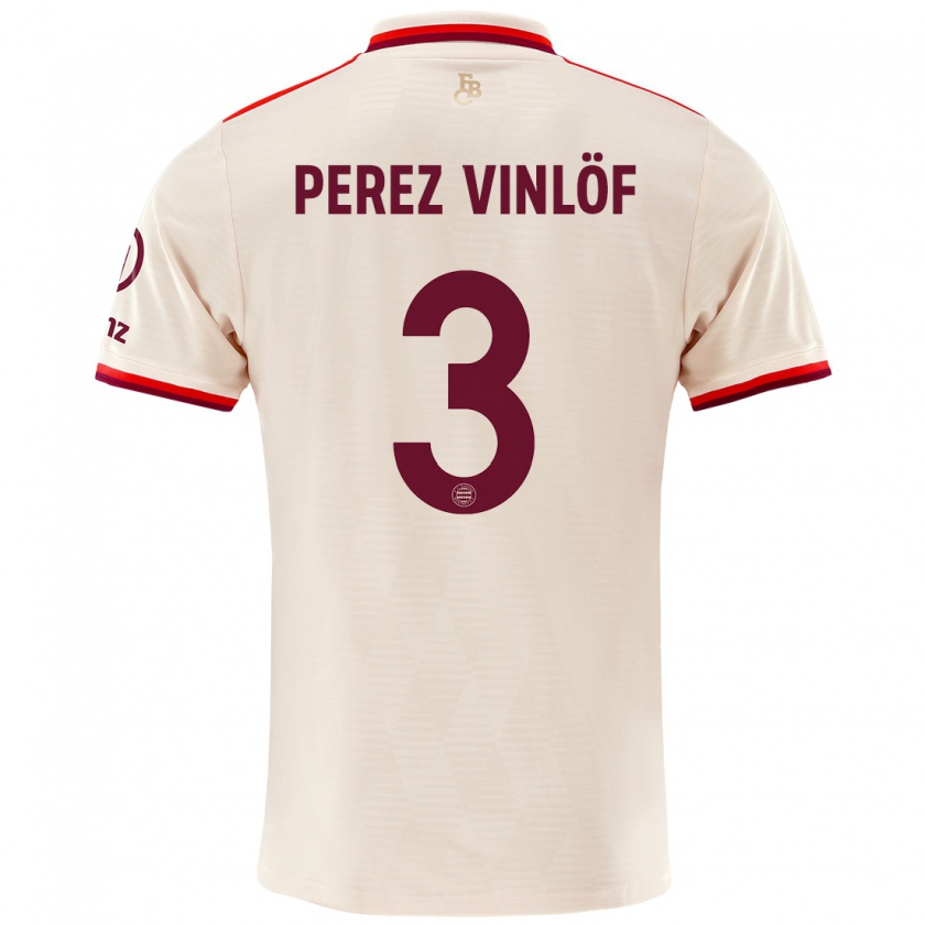 Kandiny Gyermek Matteo Perez Vinlöf #3 Vászon Harmadik Számú Jersey 2024/25 Mez Póló Ing