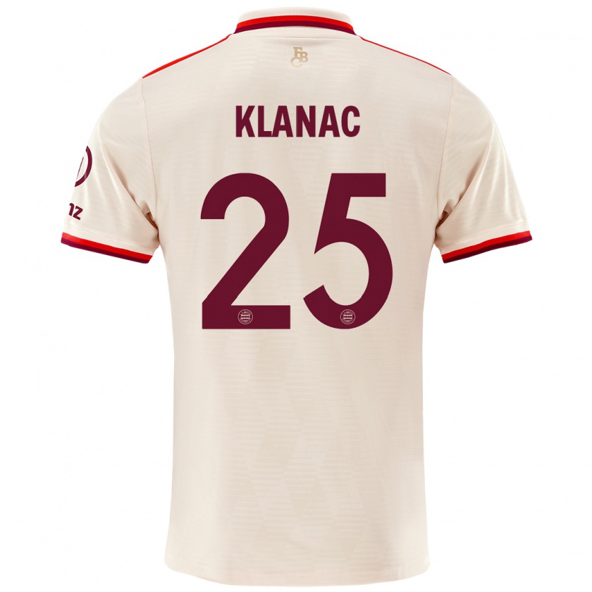 Kandiny Gyermek Luka Klanac #25 Vászon Harmadik Számú Jersey 2024/25 Mez Póló Ing