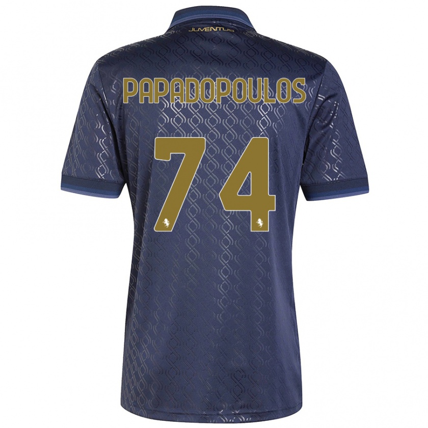 Kandiny Gyermek Christos Papadopoulos #74 Sötétkék Harmadik Számú Jersey 2024/25 Mez Póló Ing