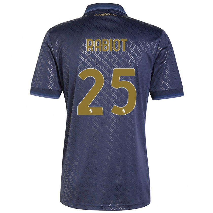 Kandiny Gyermek Adrien Rabiot #25 Sötétkék Harmadik Számú Jersey 2024/25 Mez Póló Ing