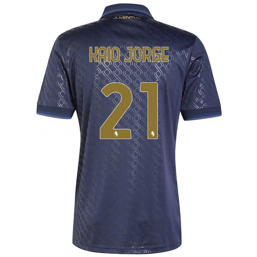 Kandiny Gyermek Kaio Jorge #21 Sötétkék Harmadik Számú Jersey 2024/25 Mez Póló Ing