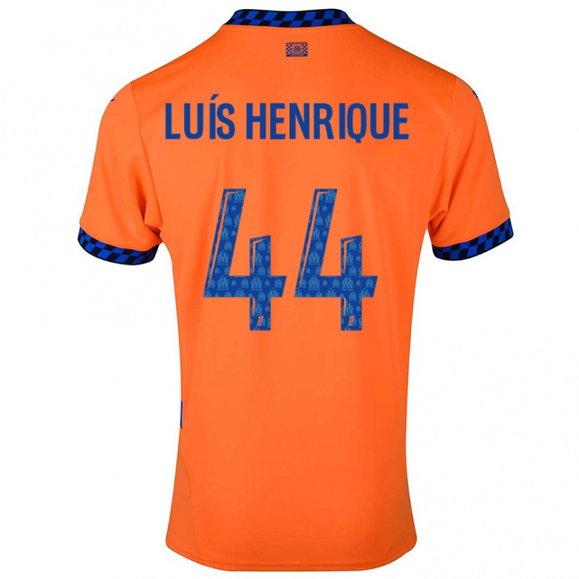 Kandiny Gyermek Luis Henrique #44 Narancssárga Sötétkék Harmadik Számú Jersey 2024/25 Mez Póló Ing