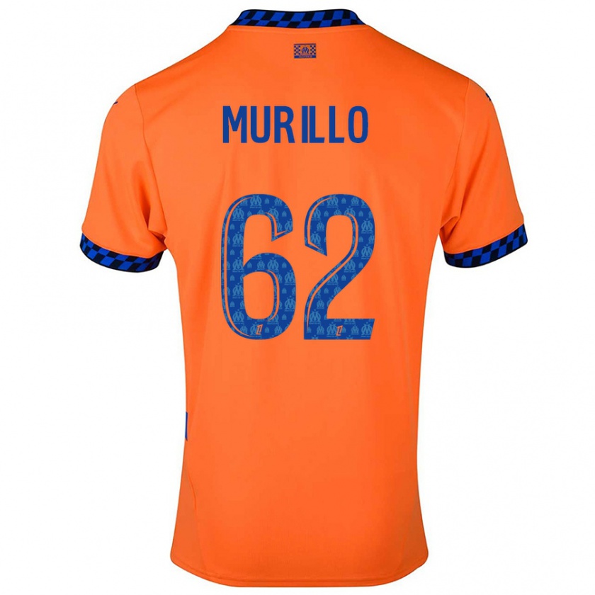 Kandiny Gyermek Amir Murillo #62 Narancssárga Sötétkék Harmadik Számú Jersey 2024/25 Mez Póló Ing