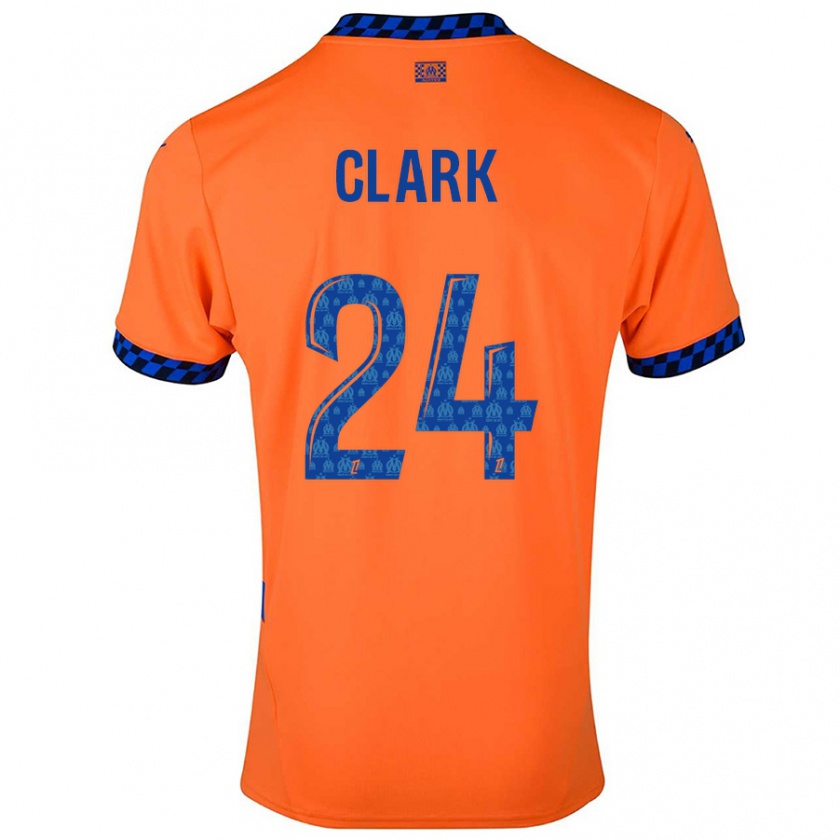 Kandiny Gyermek Ashley Clark #24 Narancssárga Sötétkék Harmadik Számú Jersey 2024/25 Mez Póló Ing