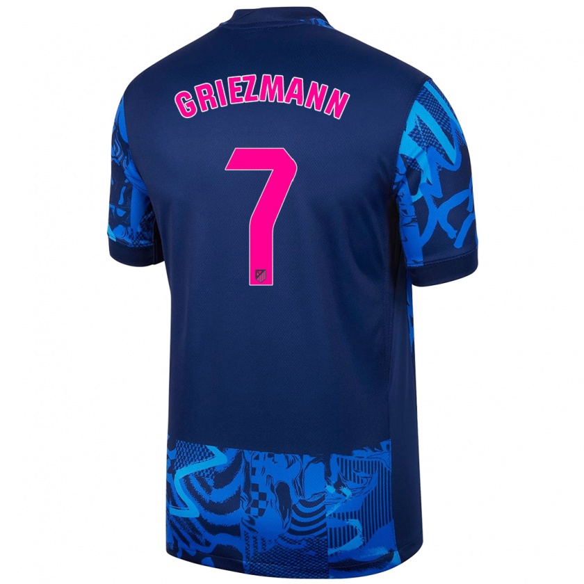 Kandiny Gyermek Antoine Griezmann #7 Királykék Harmadik Számú Jersey 2024/25 Mez Póló Ing