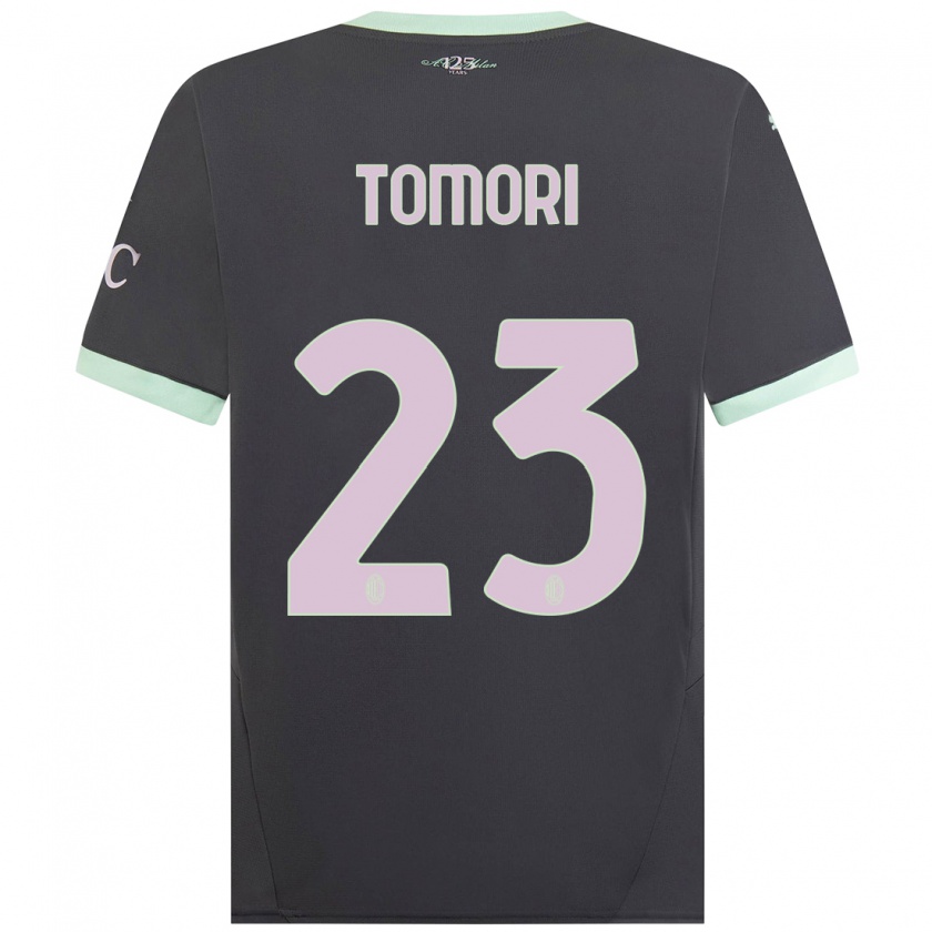 Kandiny Gyermek Fikayo Tomori #23 Szürke Harmadik Számú Jersey 2024/25 Mez Póló Ing