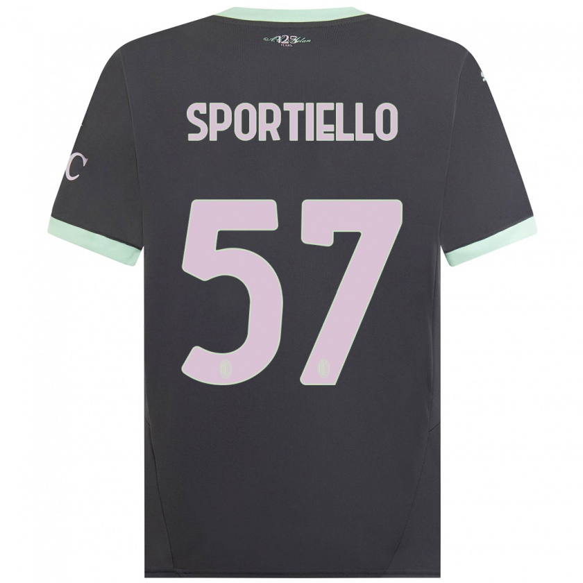 Kandiny Gyermek Marco Sportiello #57 Szürke Harmadik Számú Jersey 2024/25 Mez Póló Ing