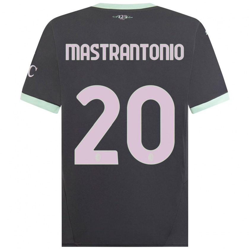 Kandiny Gyermek Davide Mastrantonio #20 Szürke Harmadik Számú Jersey 2024/25 Mez Póló Ing