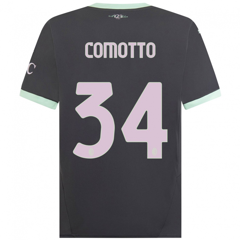 Kandiny Gyermek Christian Comotto #34 Szürke Harmadik Számú Jersey 2024/25 Mez Póló Ing