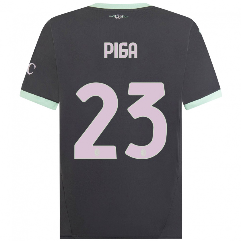 Kandiny Gyermek Julie Piga #23 Szürke Harmadik Számú Jersey 2024/25 Mez Póló Ing