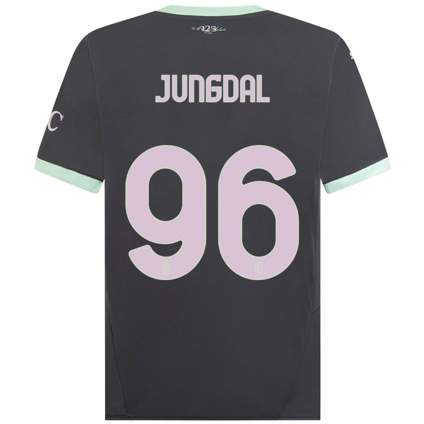 Kandiny Gyermek Andreas Jungdal #96 Szürke Harmadik Számú Jersey 2024/25 Mez Póló Ing