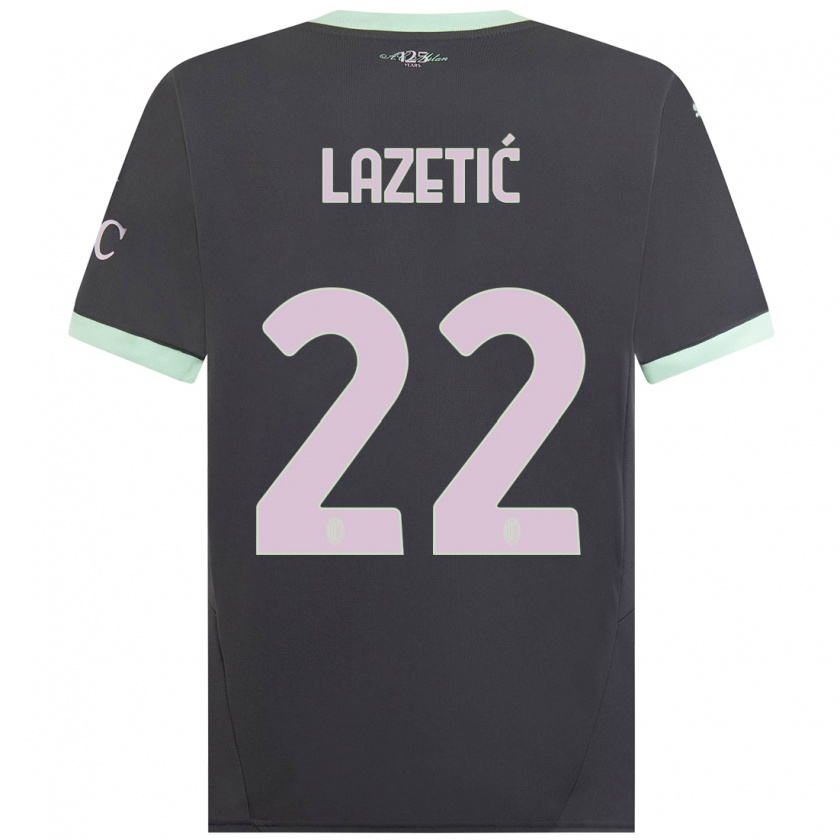 Kandiny Gyermek Marko Lazetic #22 Szürke Harmadik Számú Jersey 2024/25 Mez Póló Ing