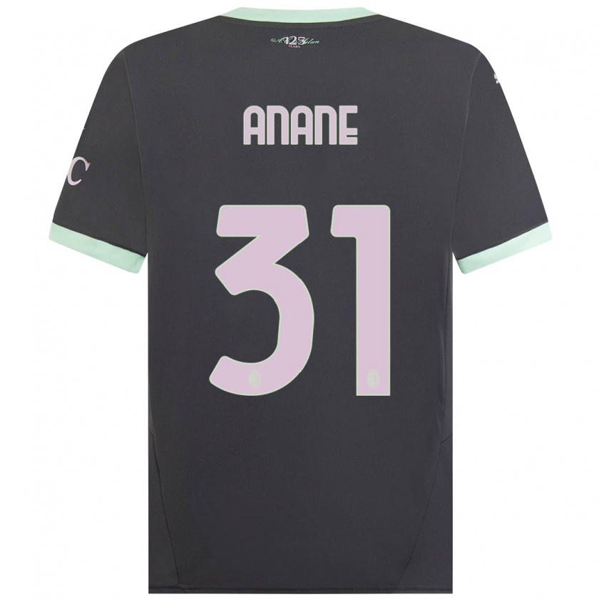 Kandiny Gyermek Emmanuel Anane #31 Szürke Harmadik Számú Jersey 2024/25 Mez Póló Ing