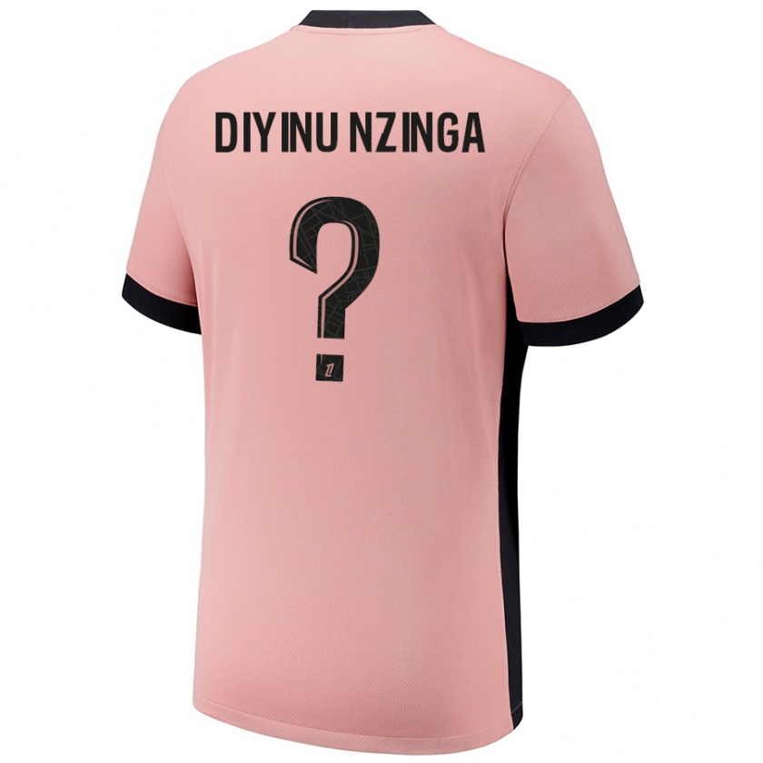 Kandiny Gyermek Vainqueur Diyinu Nzinga #0 Rozsda Rózsaszín Harmadik Számú Jersey 2024/25 Mez Póló Ing