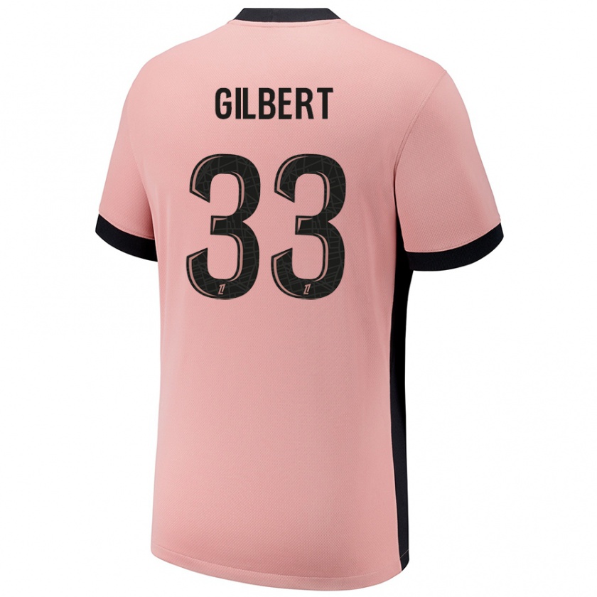 Kandiny Gyermek Tara Elimbi Gilbert #33 Rozsda Rózsaszín Harmadik Számú Jersey 2024/25 Mez Póló Ing