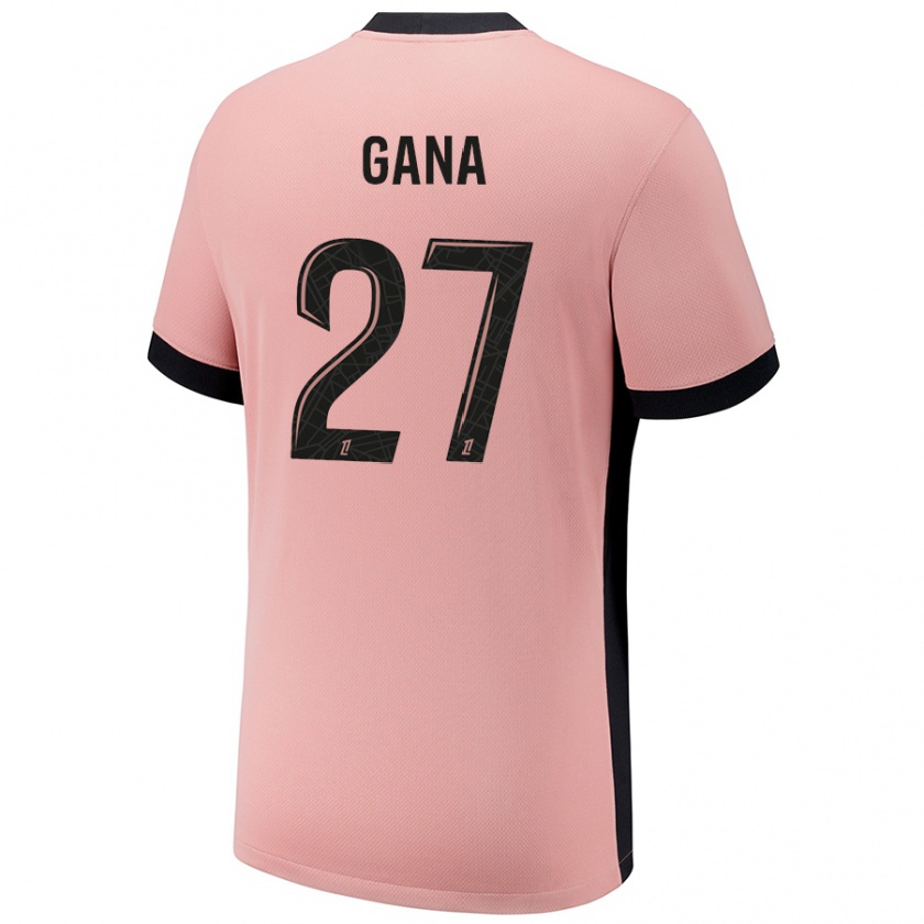 Kandiny Gyermek Idrissa Gana Gueye #27 Rozsda Rózsaszín Harmadik Számú Jersey 2024/25 Mez Póló Ing