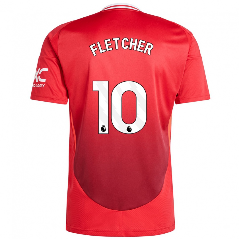 Kandiny Férfi Jack Fletcher #10 Élénkpiros Hazai Jersey 2024/25 Mez Póló Ing