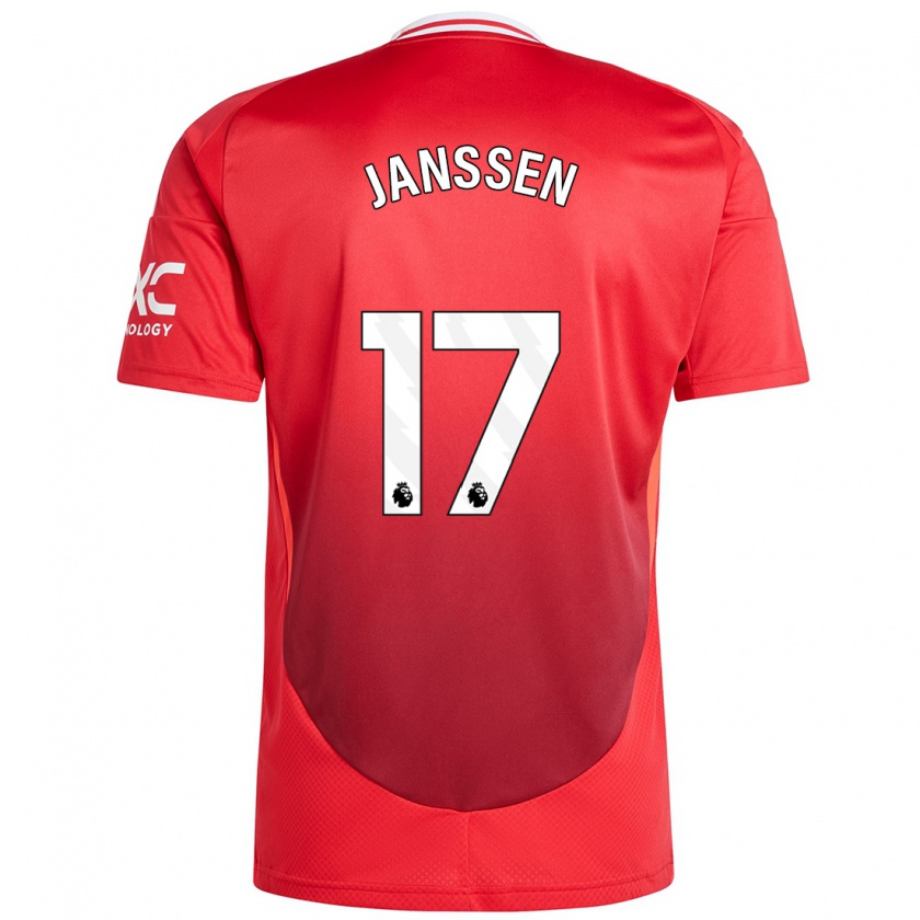 Kandiny Férfi Dominique Janssen #17 Élénkpiros Hazai Jersey 2024/25 Mez Póló Ing