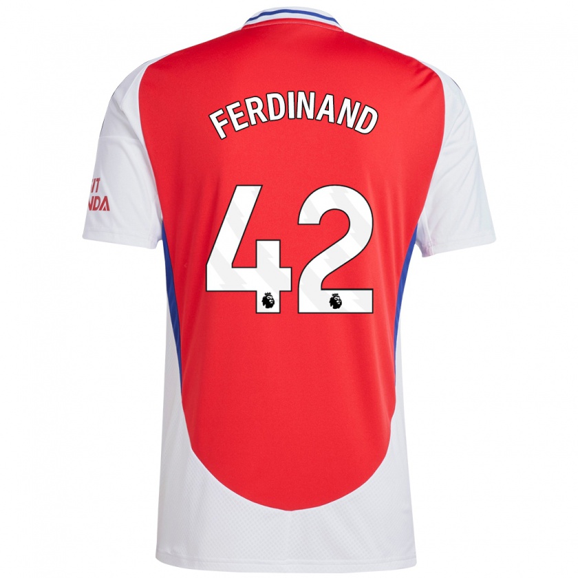 Kandiny Férfi Seb Ferdinand #42 Piros Fehér Hazai Jersey 2024/25 Mez Póló Ing