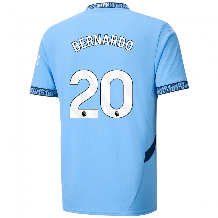 Kandiny Férfi Bernardo Silva #20 Sötétkék Hazai Jersey 2024/25 Mez Póló Ing