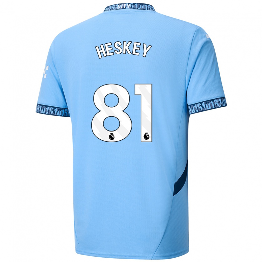 Kandiny Férfi Jaden Heskey #81 Sötétkék Hazai Jersey 2024/25 Mez Póló Ing