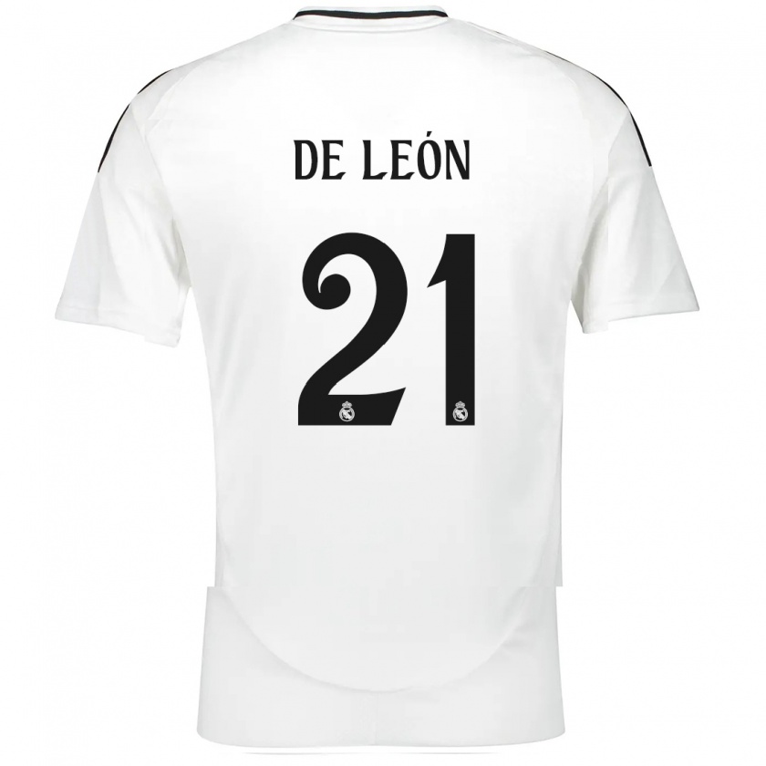 Kandiny Férfi Jeremy De León #21 Fehér Hazai Jersey 2024/25 Mez Póló Ing