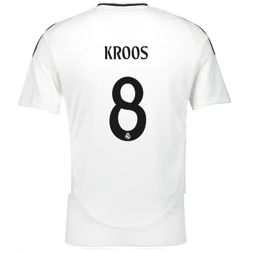 Kandiny Férfi Toni Kroos #8 Fehér Hazai Jersey 2024/25 Mez Póló Ing