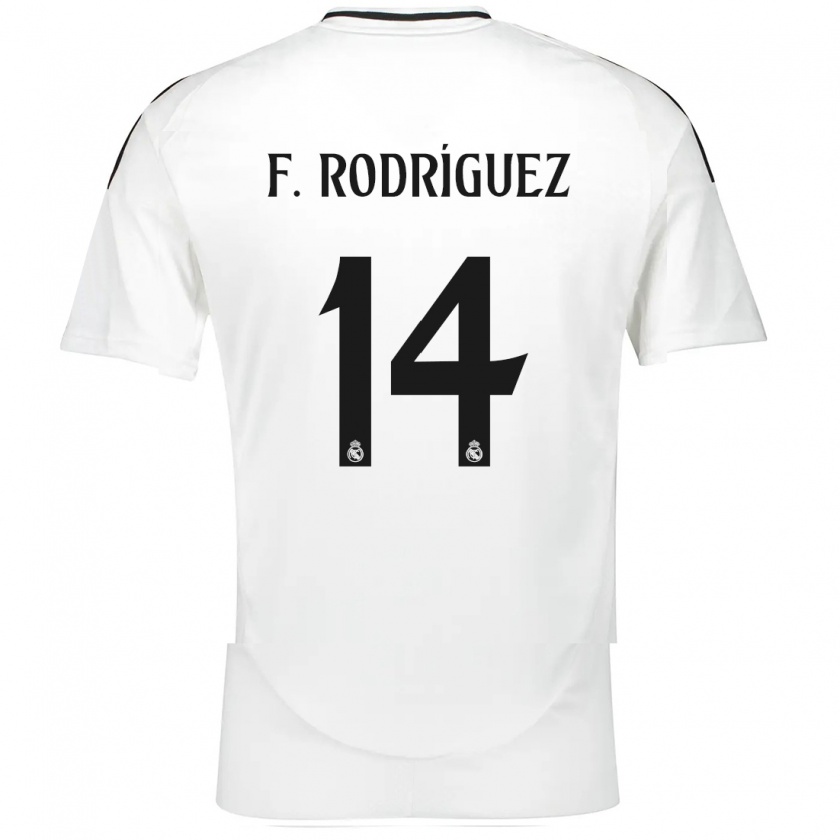 Kandiny Férfi Fer Rodríguez #14 Fehér Hazai Jersey 2024/25 Mez Póló Ing